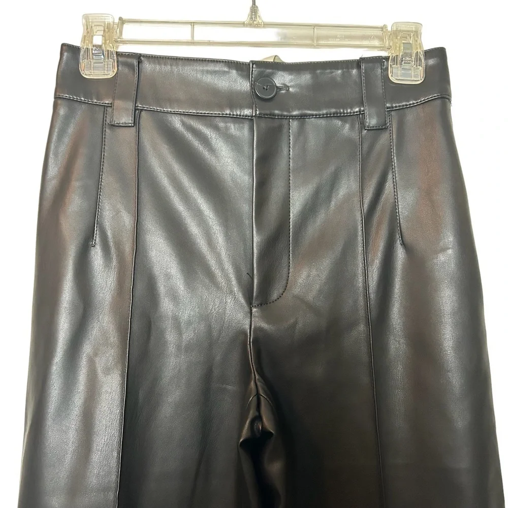 Zara Francine’s Black Full Length Faux Leather High Rise Bloggers Favorite Pants